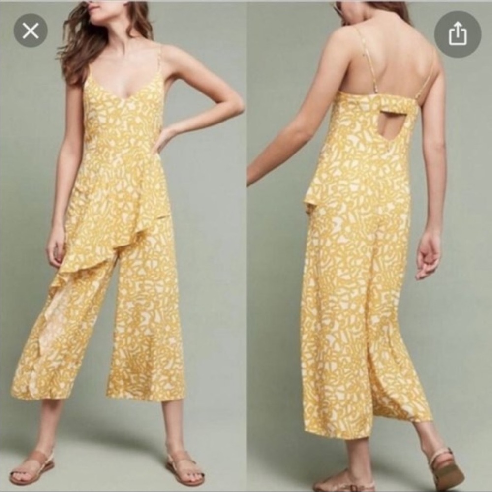 Maeve Yellow Jumpsuit from Anthropologie